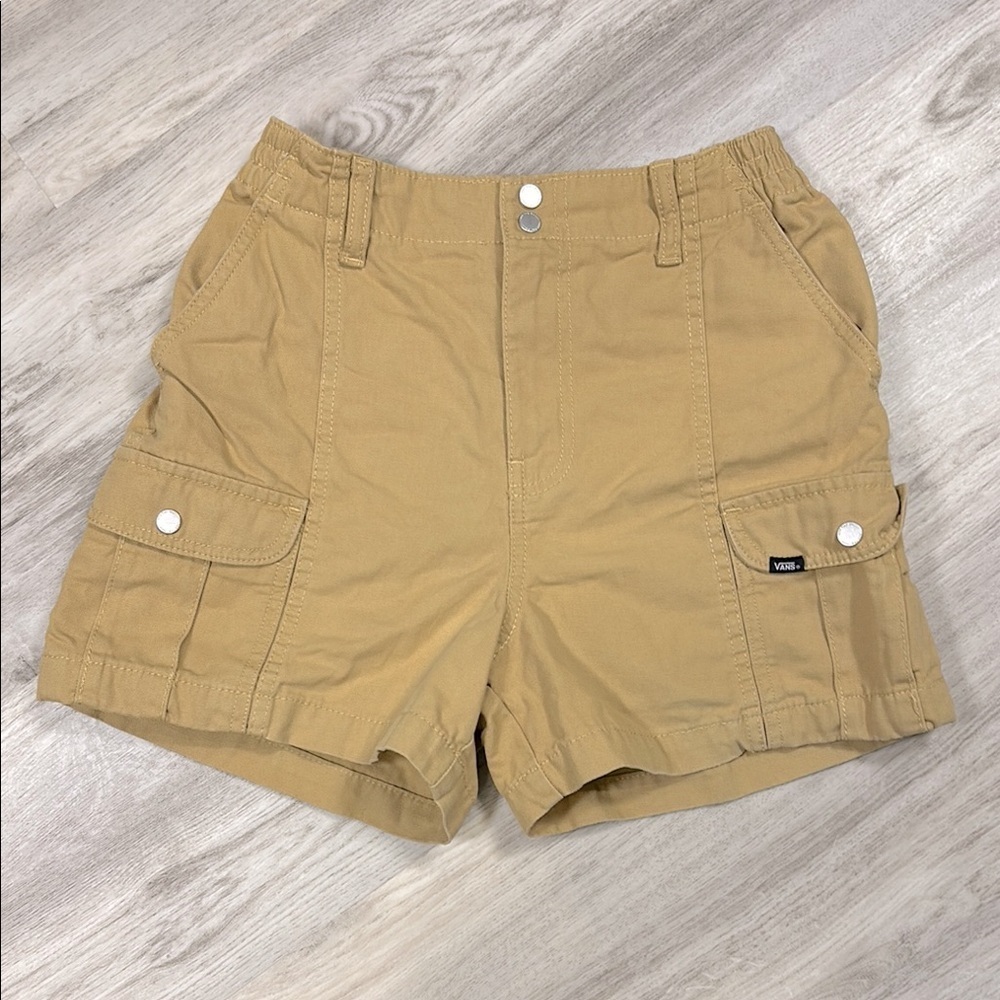 Vans Women’s Sidewalk High-Waisted Cargo Shorts 100% Cotton | Size XS | Antelope